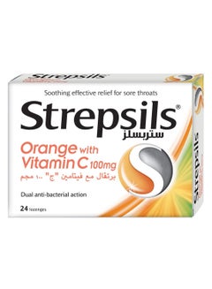 Strepsils Sore Throat Relief Orange - 24 Lozenges  - Image 1