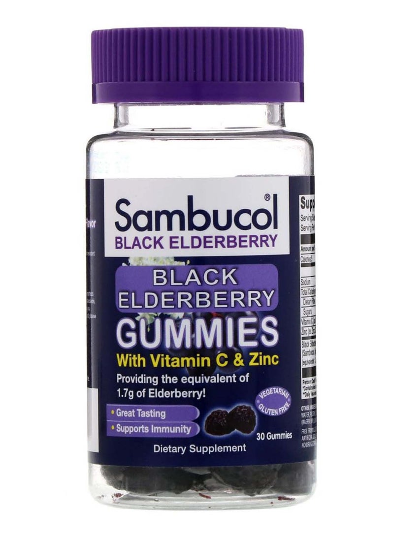 Sambucol Black Elderberry With Vitamin C And Zinc - 30 Gummies 