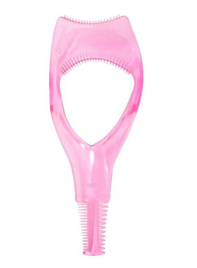 أداة لحماية العينين أثناء وضع الماسكارا مزودة بأداة لتمشيط الرموش وردي - Image 1