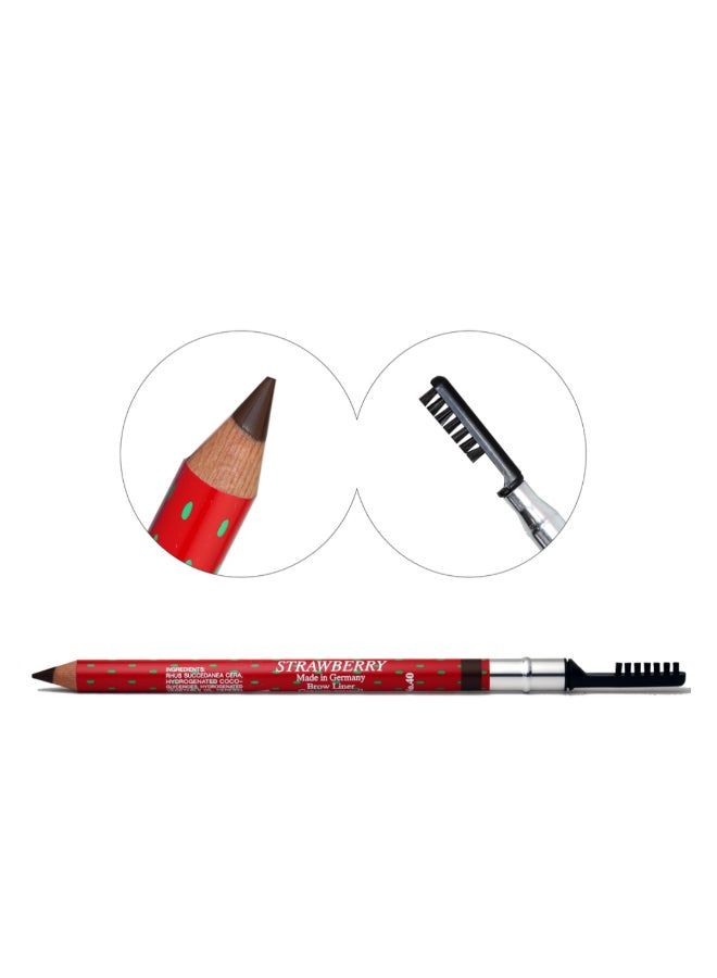 ستوربيري قلم حواجبٍ مع فرشاةٍ بجانبٍ واحد . البني الفاتح - Image 2