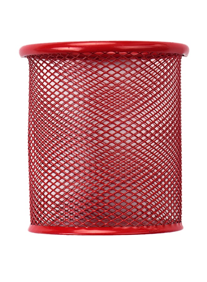 Mesh Pen And Pencil Holder Red - Image 2