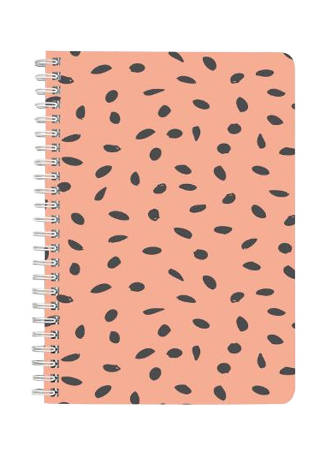 LOWHA - Dots A5 Spiral Notebook Orange/Grey - Image 1