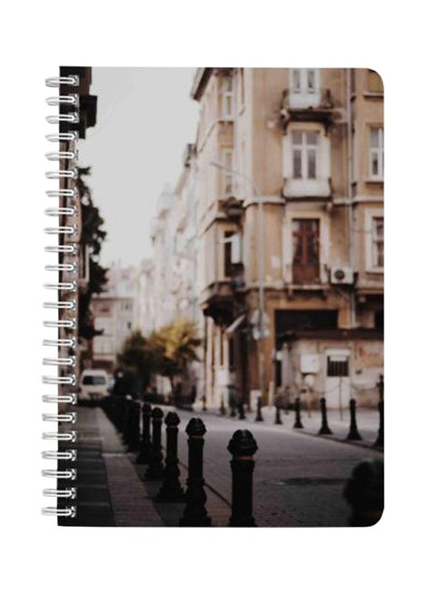 Metal Bollards A5 Spiral Notebook Multicolour