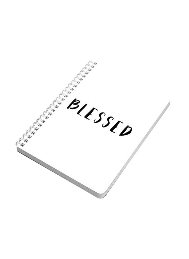 LOWHA Blessed A5 Spiral Notebook Black/White - Image 1