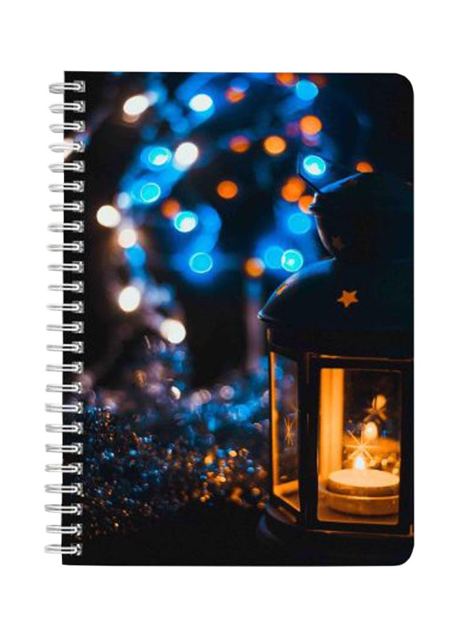 LOWHA Blur Lights Candle A5 Spiral Notebook Multicolour - Image 1