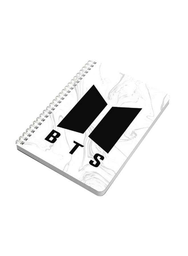 LOWHA - BTS A5 Spiral Notebook Black/White - Image 1
