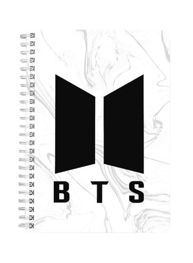 LOWHA - BTS A5 Spiral Notebook Black/White - Image 1