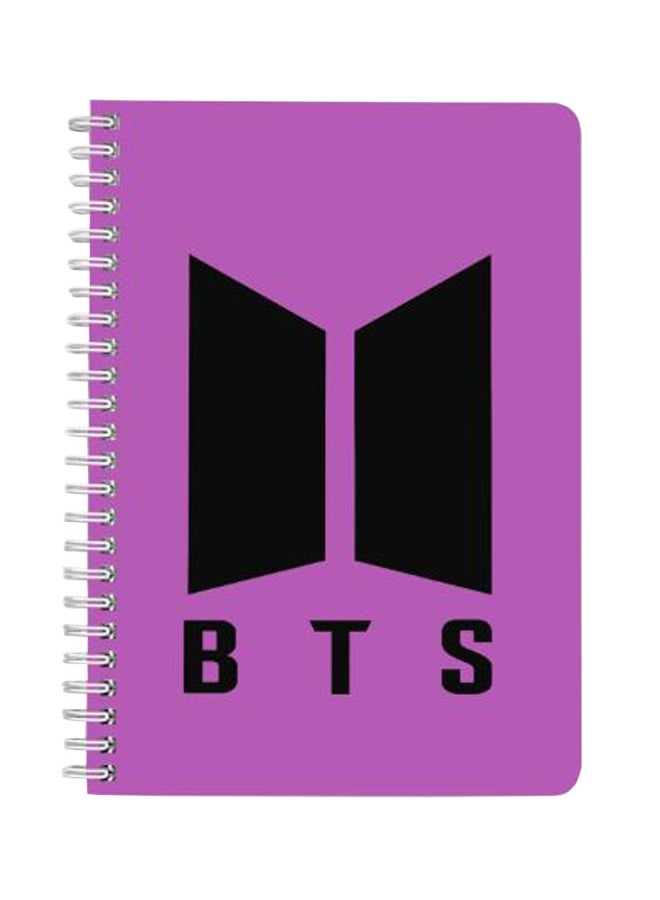 LOWHA - BTS A5 Spiral Notebook Black/Purple - Image 1