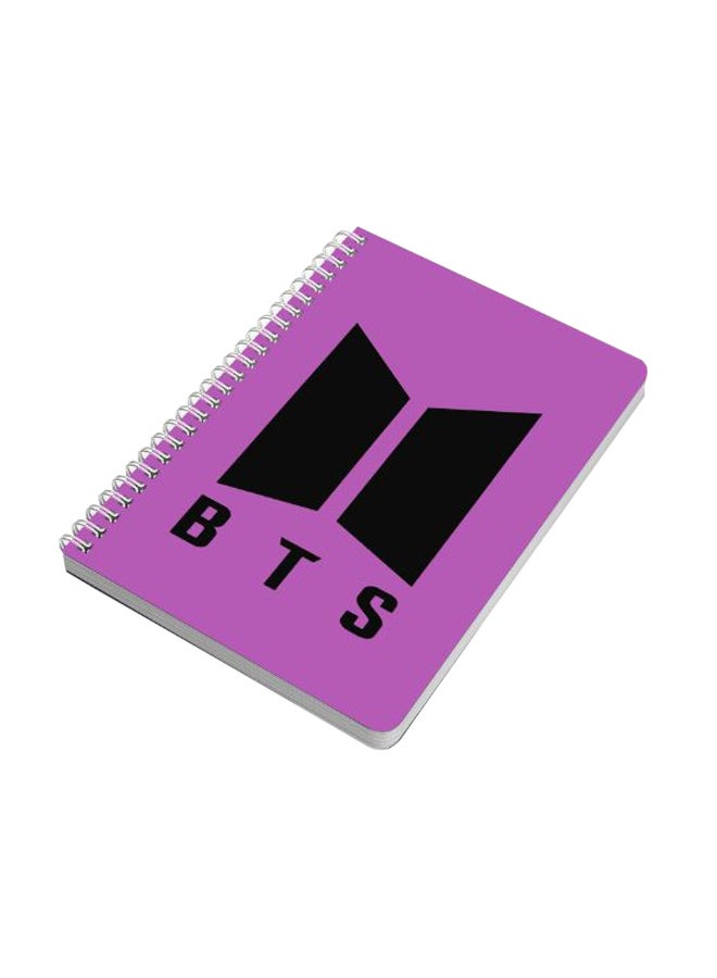 LOWHA - BTS A5 Spiral Notebook Black/Purple - Image 1