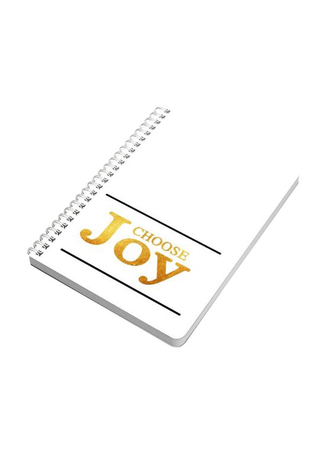 LOWHA Choose Joy A5 Spiral Notebook Gold/White  - Image 1