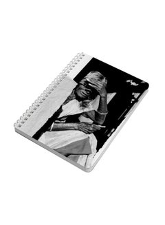 LOWHA Alone Old Women A5 Spiral Notebook Black/White  - Image 2
