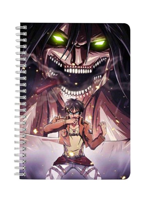 Attack On Titan Eren A5 Spiral Notebook Multicolour
