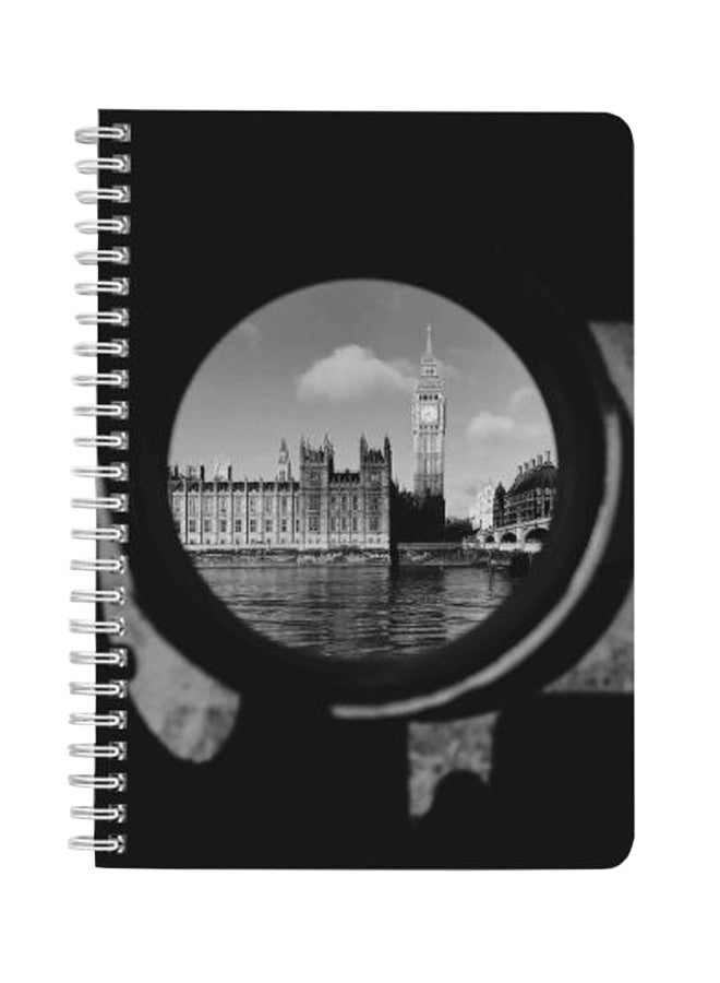 LOWHA Big Ben A5 Spiral Notebook Black/Grey - Image 1