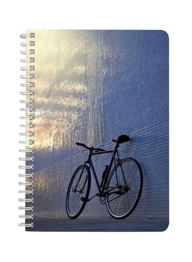 LOWHA Bike In Dark A5 Spiral Notebook Blue/Black  - Image 1