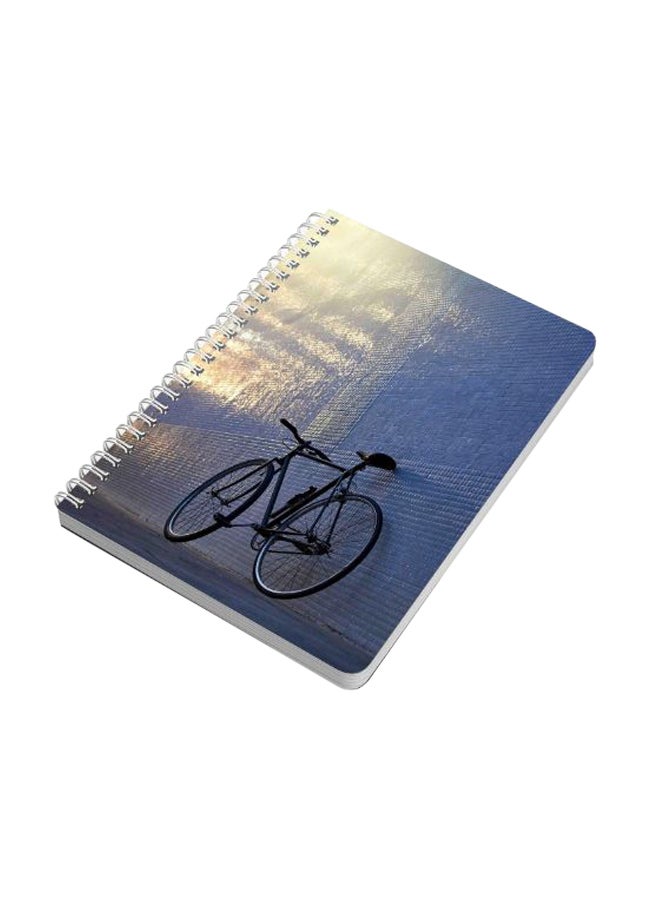 LOWHA Bike In Dark A5 Spiral Notebook Blue/Black  - Image 2