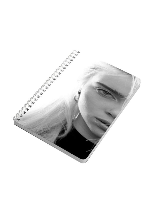 Billie Looking A5 Spiral Notebook Grey
