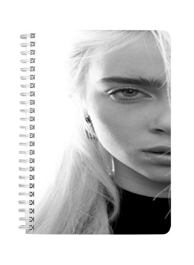 Billie Looking A5 Spiral Notebook Grey