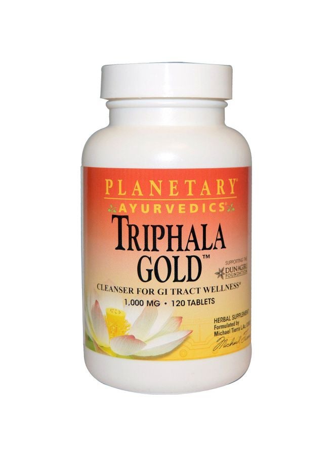 PLANETARY HERBALS Triphala Gold Dietary Supplement 1000 Mg - 120 Capsules 
