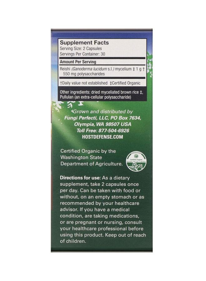 مكمل غذائي بخلاصة فطر الريشي - 60 كبسولة نباتية - Image 3