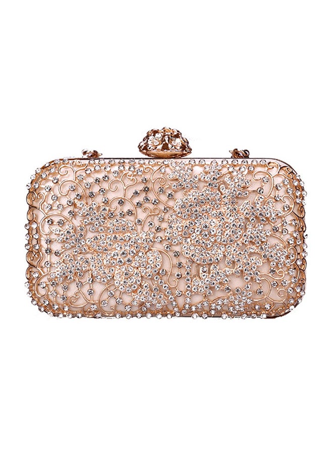 Generic - Rhinestone Decor Clutch Black - Image 1