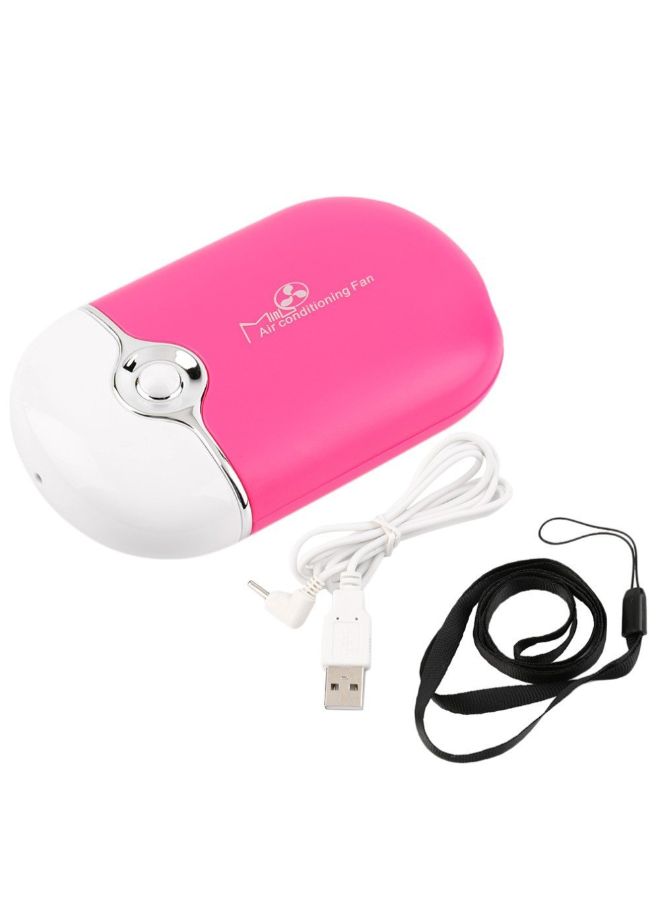 فلاي أيتم مروحة محمولة صغيرة لتجفيف الرموش مع وصلة USB AJ-EY-EL-0006 وردي/أبيض - Image 2