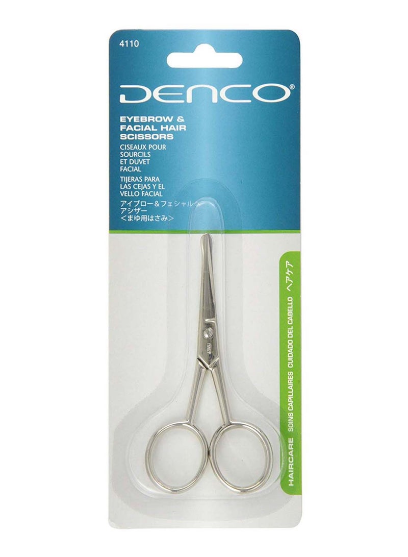 Denco Eye Brow And Facial Hair Scissor Silver - Image 2