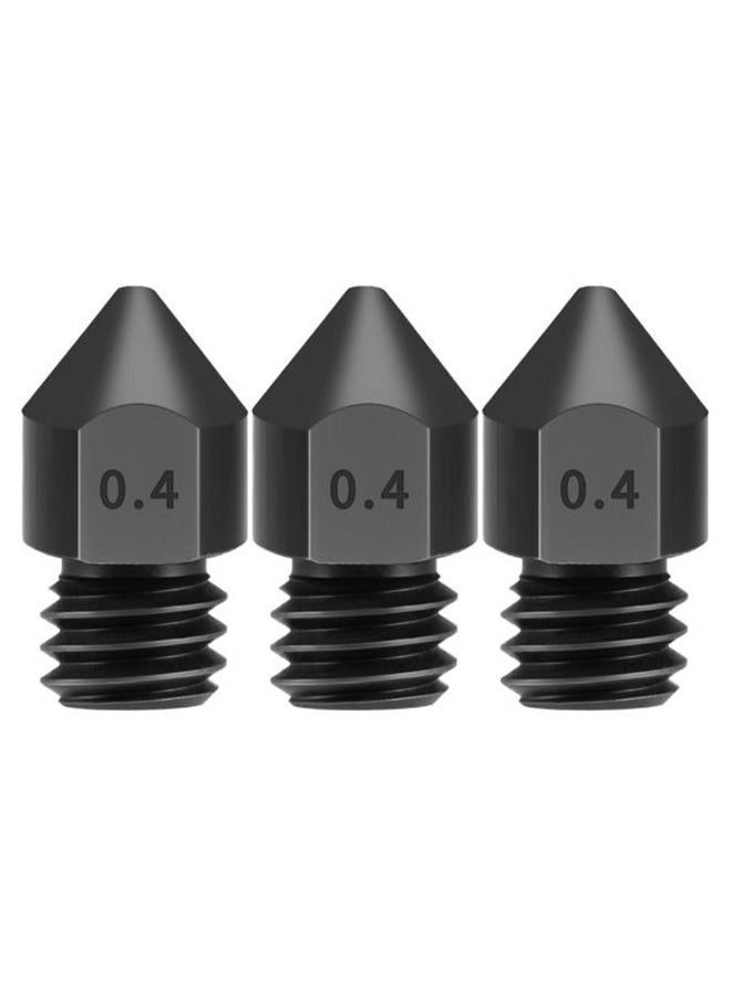 Aibecy 3-Piece 3D Printer Filament Nozzle Set Black  - Image 1