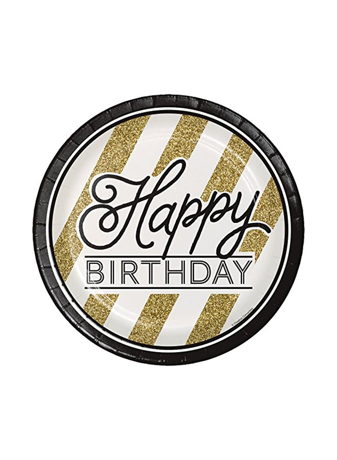 كرييتف كونفيرتينج مجموعة أطباق ورقية دائرية بتصميم متين مكونة من 8 قطع 8.75بوصة