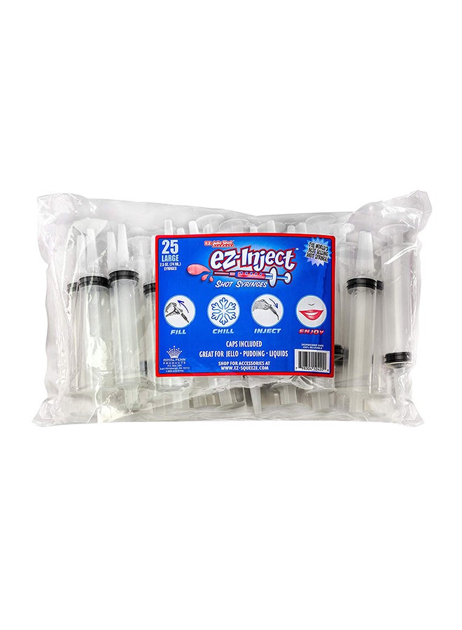 EZ-Inject - 25-Piece Reusable Large Syringe Prop With Cap For Holiday Parties - Image 1
