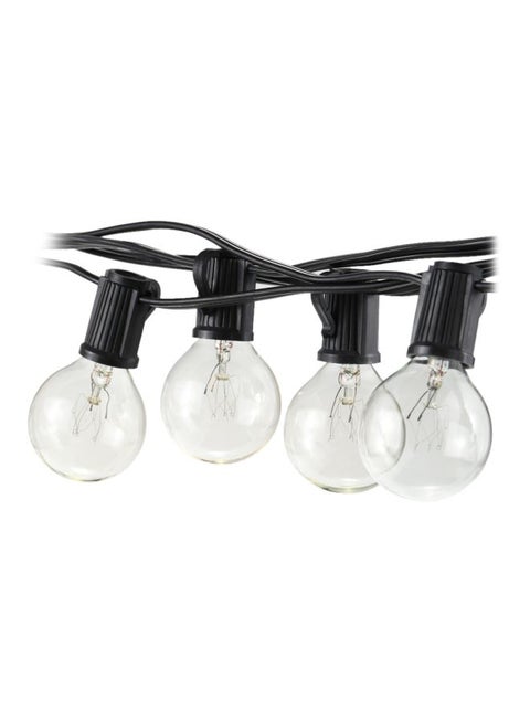 G40 Incandescent String Light With 2 Spare Bulbs Yellow 25feet