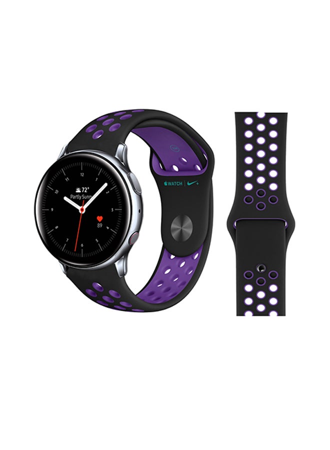 Perfii Replacement Band For Samsung Galaxy Active/Active2 Black Purple