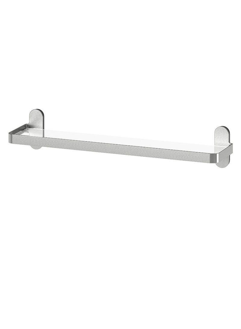 Brogrund Bathroom Wall Shelf Silver/Clear - Image 1