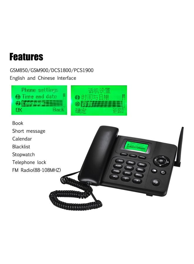 Generic LCD Display Wireless Telephone Black  - Image 5
