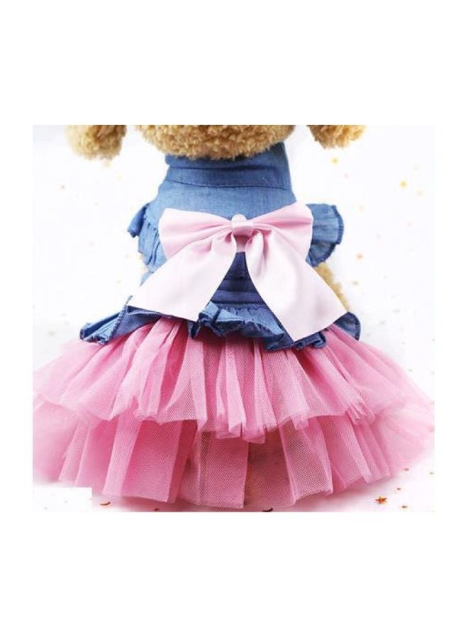 Generic Summer Bow Princess Dog Skirt Pink/Blue  - Image 3