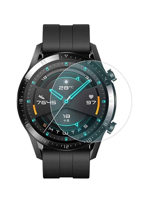 Tempered Glass Screen Protector For Huawei Watch GT 2 46mm Black/Clear