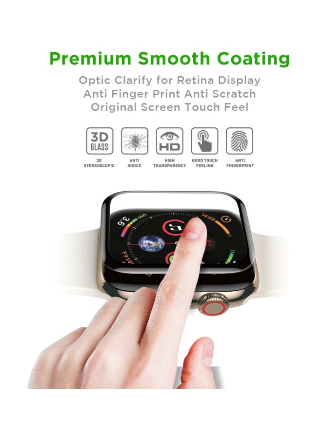 ميفان لاصقة حماية للشاشة من الزجاج المقوى مناسبة لساعة أبل سيريس 1/2/3 أسود - Image 4