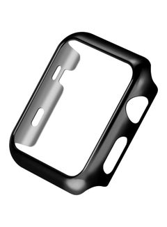 Smart Band PC Plated Snap-On Case With Protective Glass For Apple Watch 40mm Black/Clear  - Image 3
