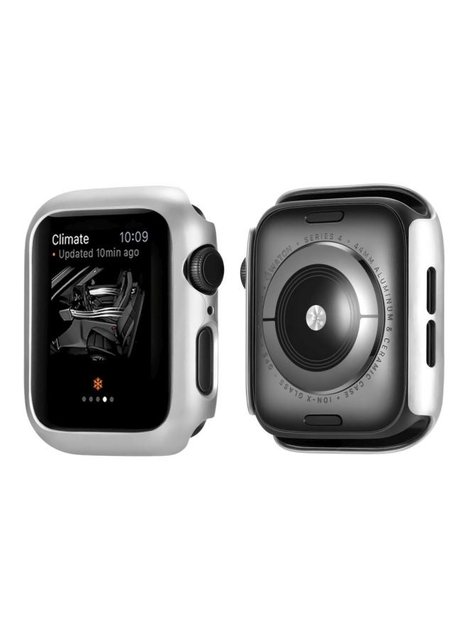 Smart Band Protective Snap-On Case For Apple Watch 44mm Silver - Image 2