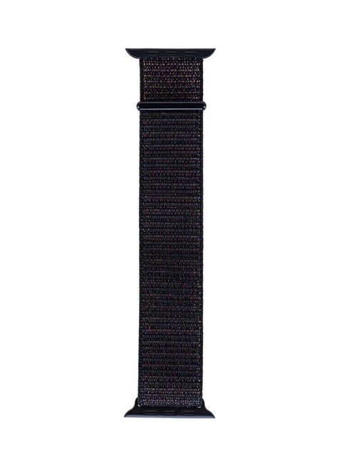 Woven Nylon Sport Loop Strap for Apple Watch 40mm Black