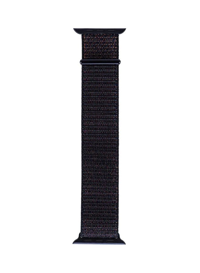 Smart Band - Woven Nylon Sport Loop Strap for Apple Watch 40mm Black - Image 1