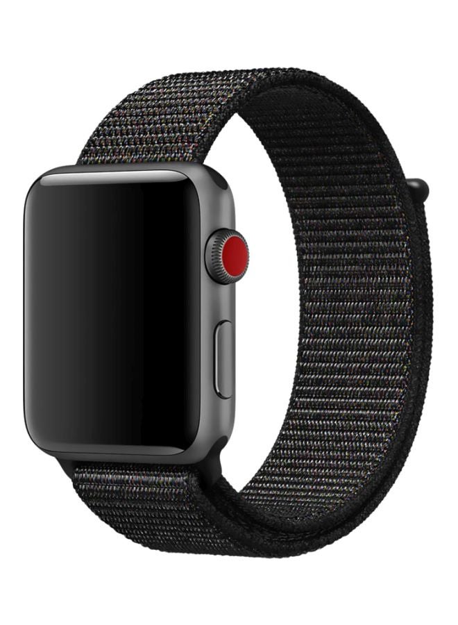 Smart Band - Woven Nylon Sport Loop Strap for Apple Watch 40mm Black - Image 1
