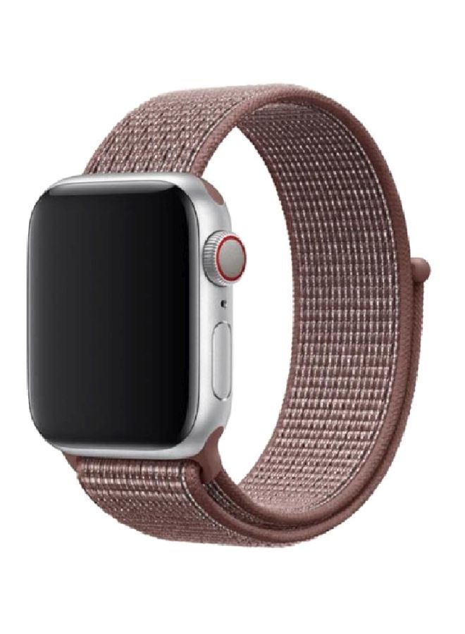 Smart Band Woven Nylon Sport Loop Strap for Apple Watch 40mm Brown - Image 1