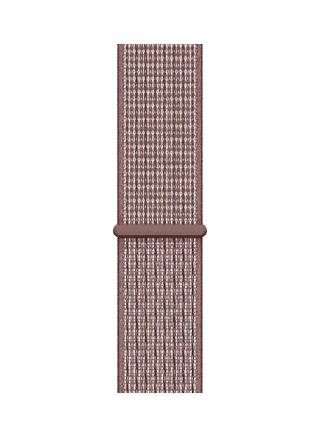 Smart Band Woven Nylon Sport Loop Strap for Apple Watch 40mm Brown - Image 2