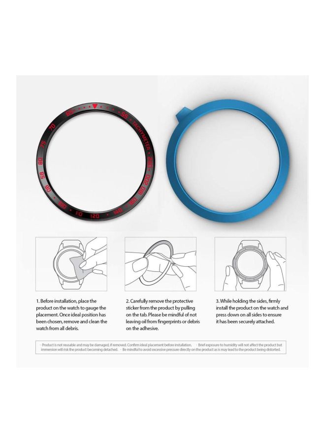 HQPro Bezel Styling Ring For Samsung Galaxy Gear S3 Frontier Black/Red  - Image 5