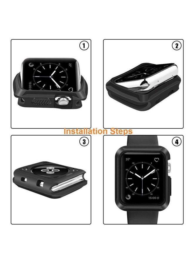 HQPro - Protective Case Cover For Apple Watch 44 mm Black - Image 1