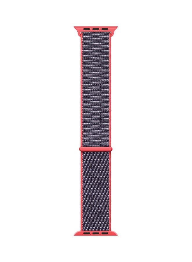 HQPro Replacement Nylon Band For Apple Watch 44mm Black/Red - Image 1