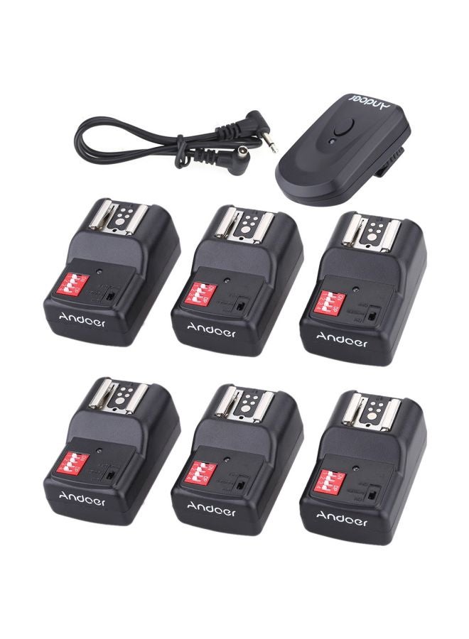 ANDOER 6-Piece Wireless Remote Flash Trigger Black  - Image 1