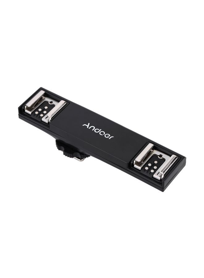 ANDOER Flash Speedlite Light Bracket Splitter For Canon Black  - Image 1