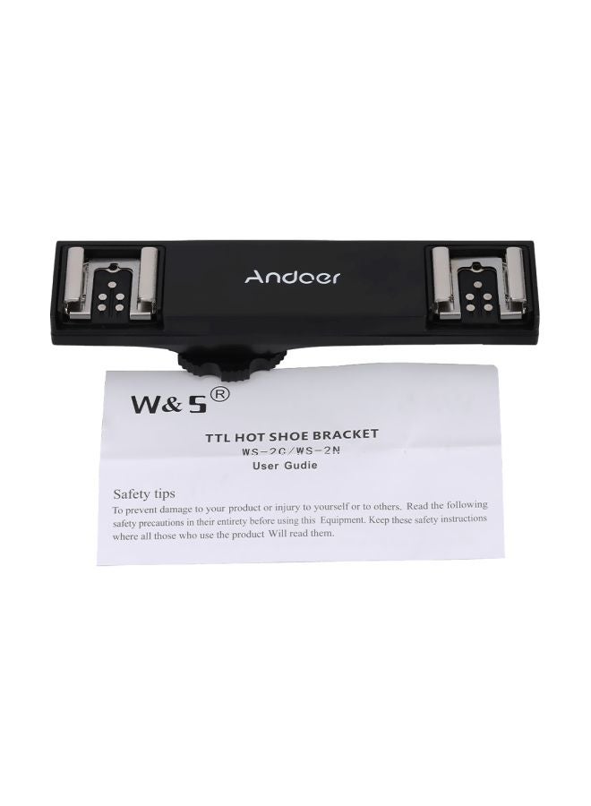 ANDOER Flash Speedlite Light Bracket Splitter For Canon Black  - Image 4