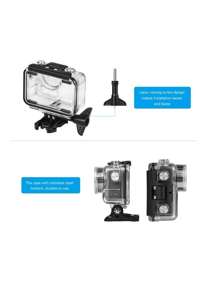 TELESIN - Waterproof Case For DJI OSMO Action Camera Black/Clear - Image 1
